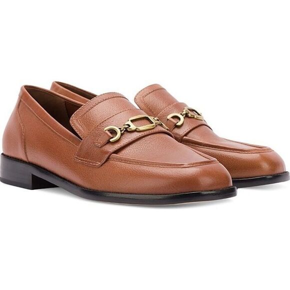New $330 Larroude Women's Patricia Slip On Loafer Flats in Brown Size 10